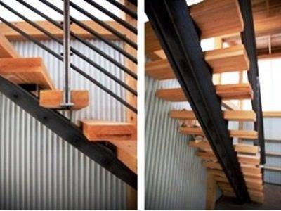 Металлическая лестница с деревянными ступенями своими руками