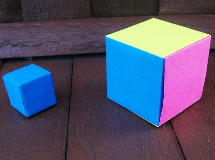 Куб треугольника из бумаги