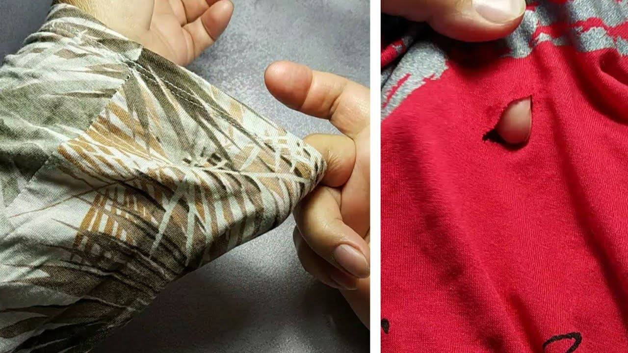 Как зашить дырку на футболке незаметно