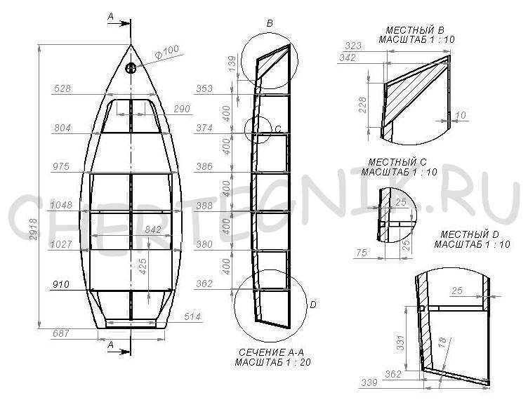 Лодка своими руками из дерева чертежи для рыбалки