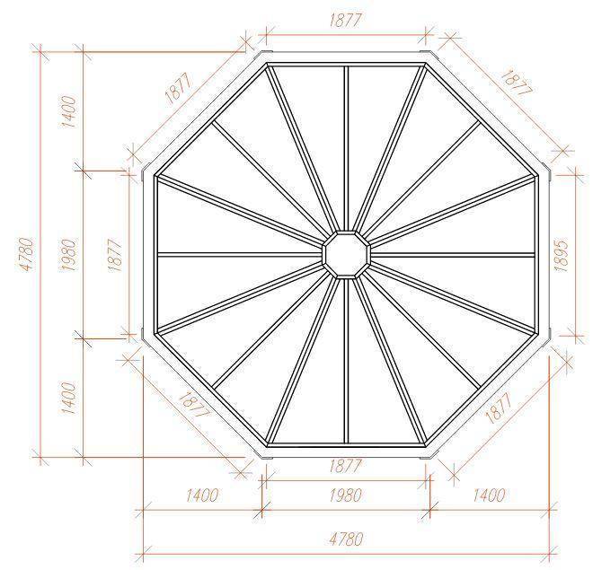 Восьмиугольная беседка своими руками чертежи и размеры