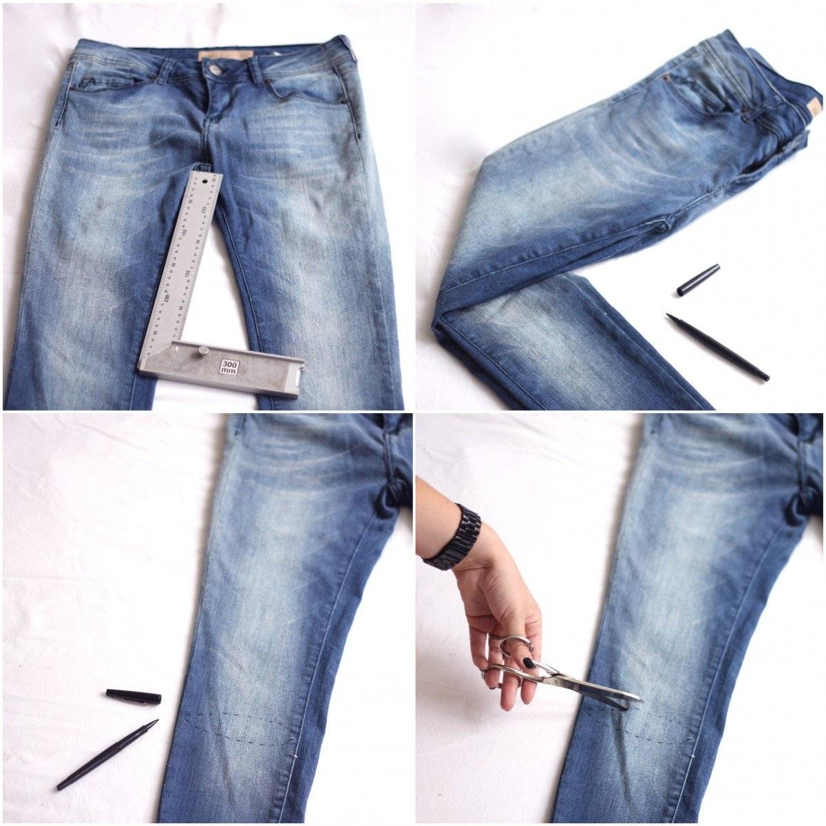 Старые подранные джинсы
