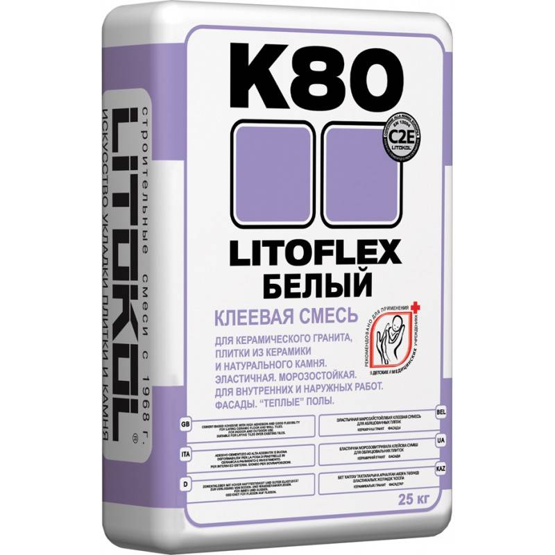 Плиточный клей litokol litoflex k80 eco (литокол литофлекс к80 эко)