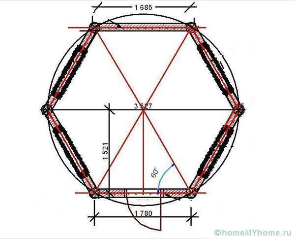 Шестигранная беседка из металла чертежи и размеры
