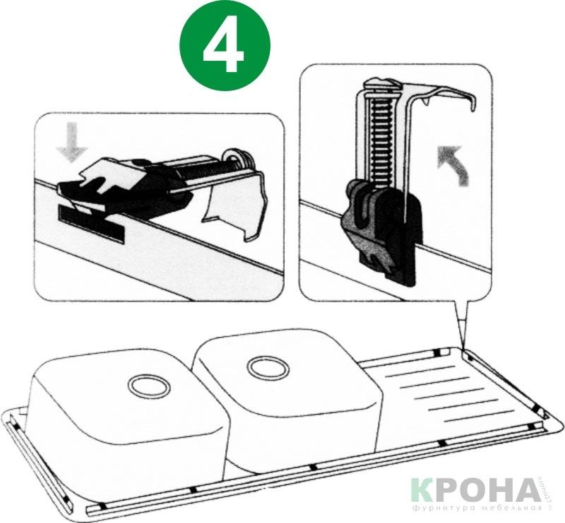 Как крепить мойку из нержавейки на тумбу. Крепления для врезных моек схема установки. Схема крепления накладной мойки к тумбе. Крепление накладной раковины. Крепление для накладной мойки из нержавейки к столешнице монтаж.