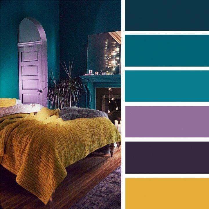 Сочетание цветов в интерьере - какую цветовую гамму подобрать для спальни, кухни, гостиной, примеры палитры и таблица + фото