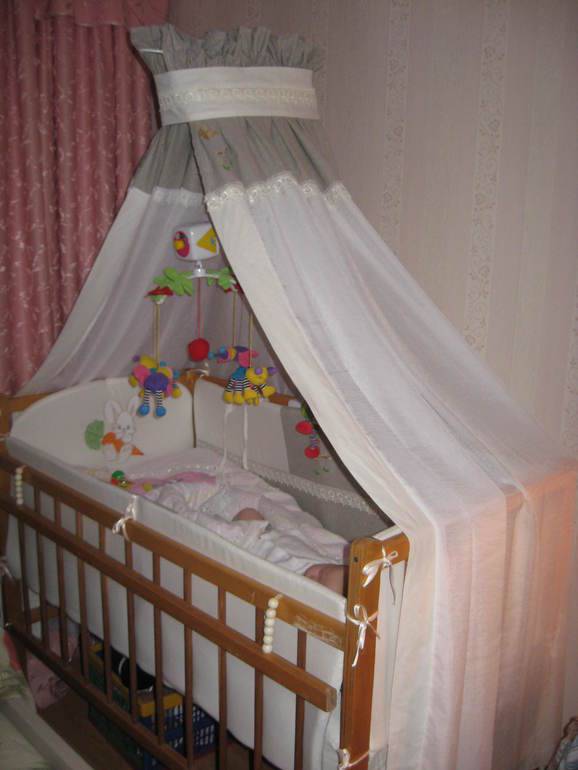 Балдахин на детскую кроватку для новорожденных своими руками