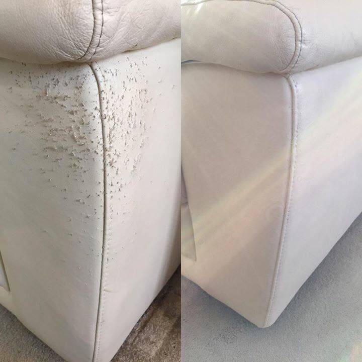 Чем можно заделать кожу на диване