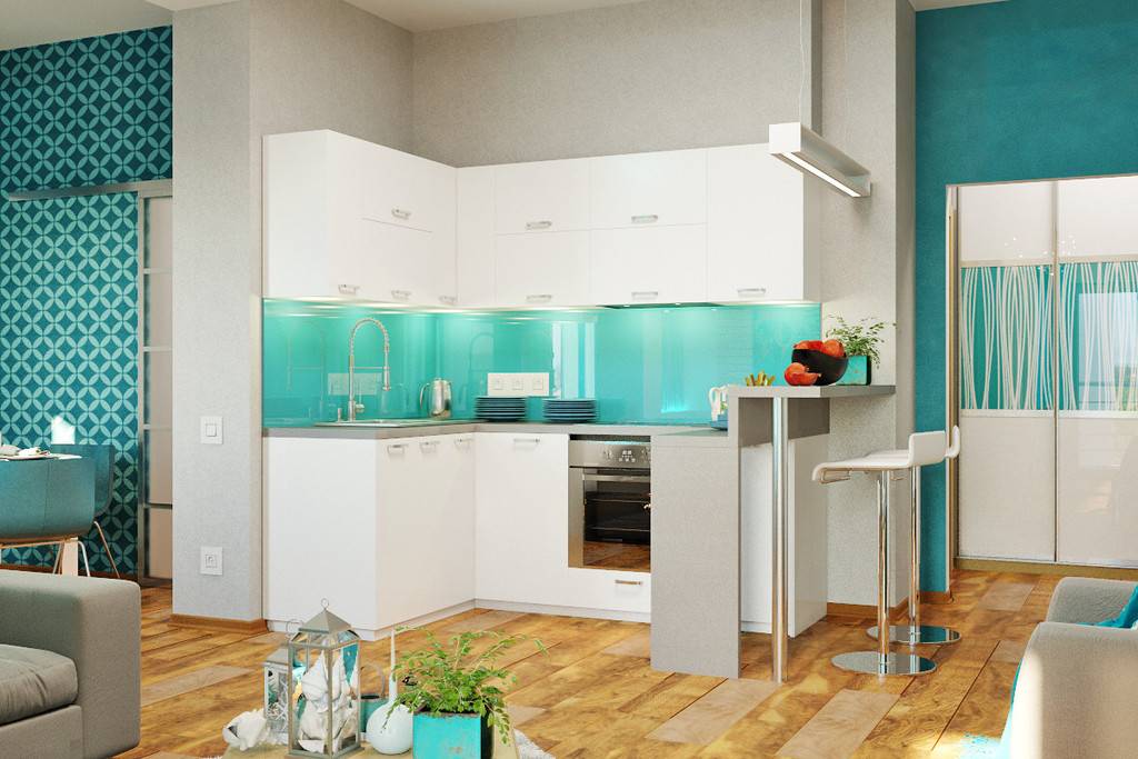 Бирюзовый цвет в интерьере кухни: фото, стилевые решения и особенности оформления, сочетание бирюзы с другими цветами, отзывы