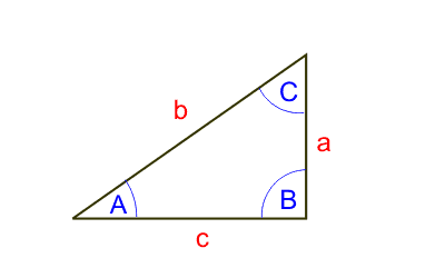 Длину косоура или тетивы можно рассчитать по сторонам треугольника