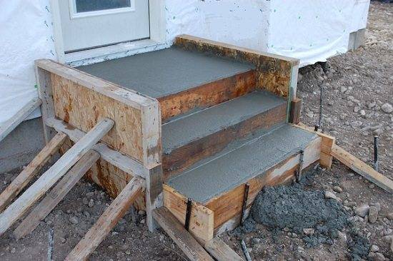 Опалубка для крыльца из бетона: все способы изготовления
